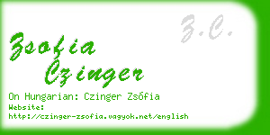 zsofia czinger business card
