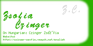 zsofia czinger business card